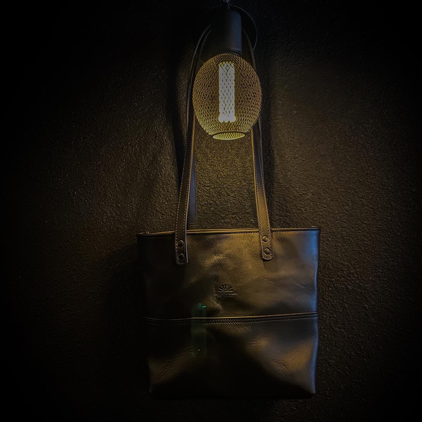 Blacked Out Handcrafted Mid-Size Market Tote