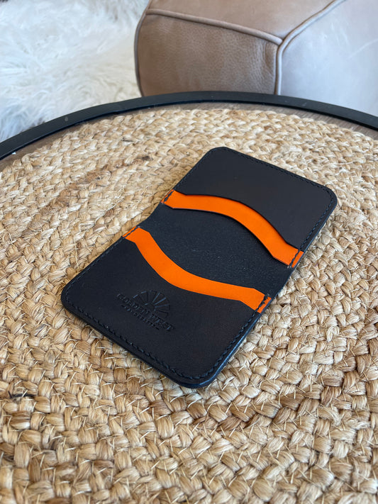Black & Carrot (EB) Front Pocket Card Wallet